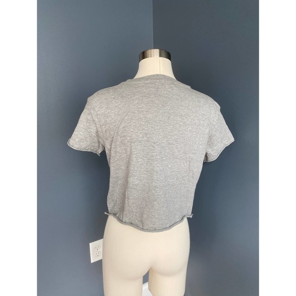 Glassons gray crop top with tigers, size small - Picture 3 of 9